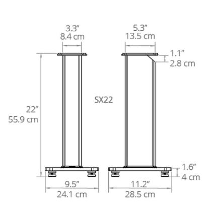 SX22  Audiophile Grade Filling Speaker Stands